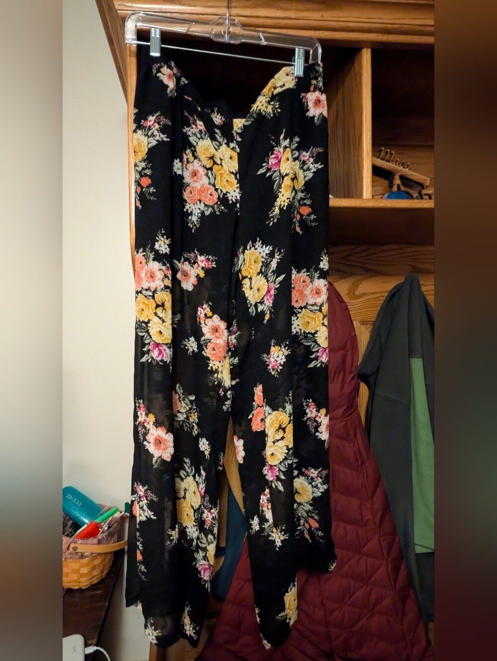 TORRID Floral Black & Multicolor Pant Size 00